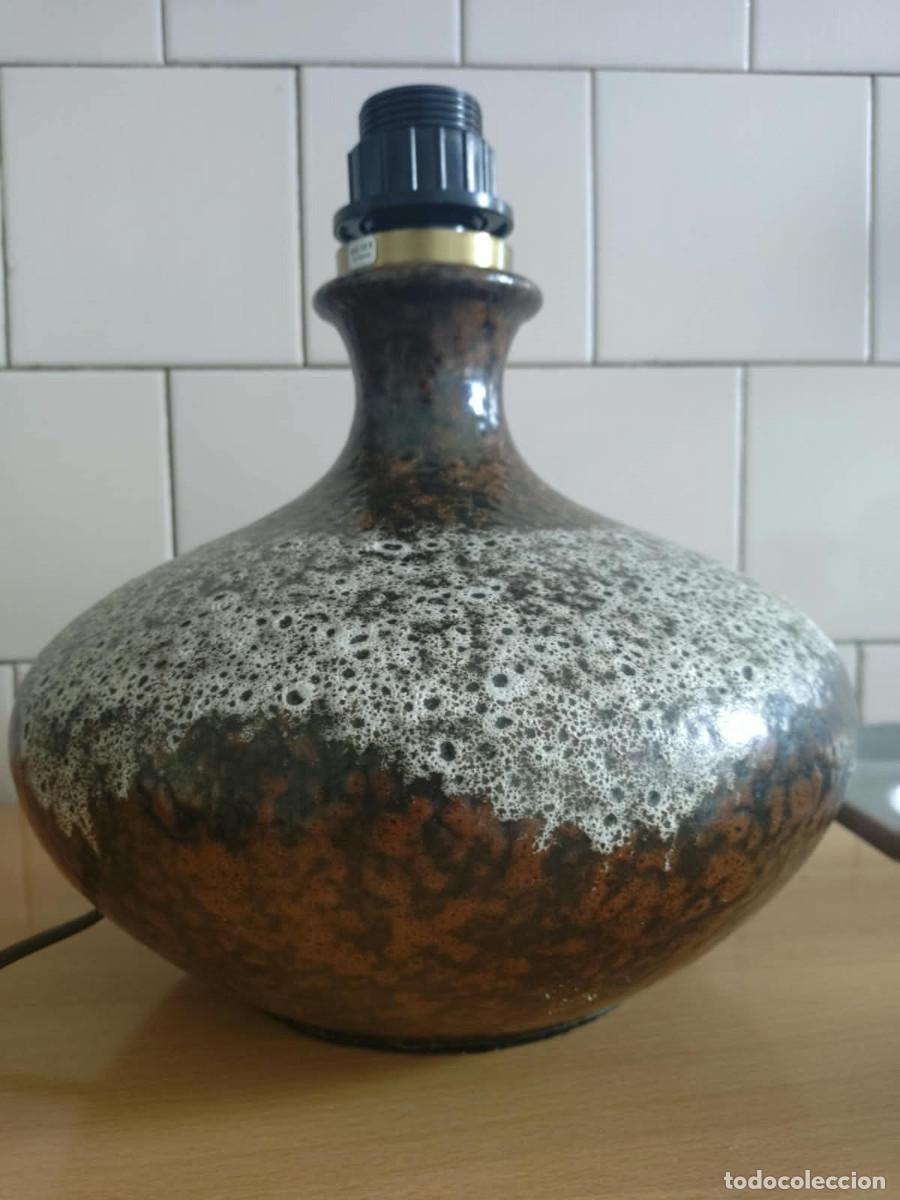 Vintage: Lampara ceramica alemana Pan Keramik fat lava