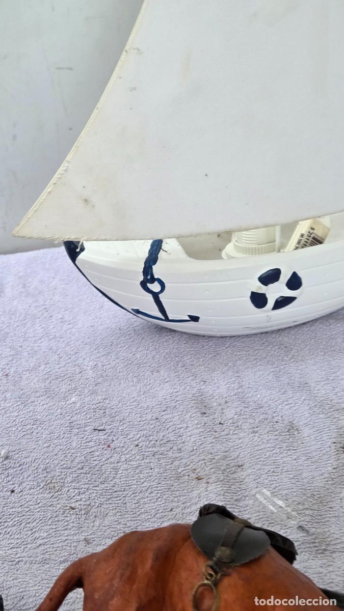 Vintage: lampara de ceramica barco - Foto 2