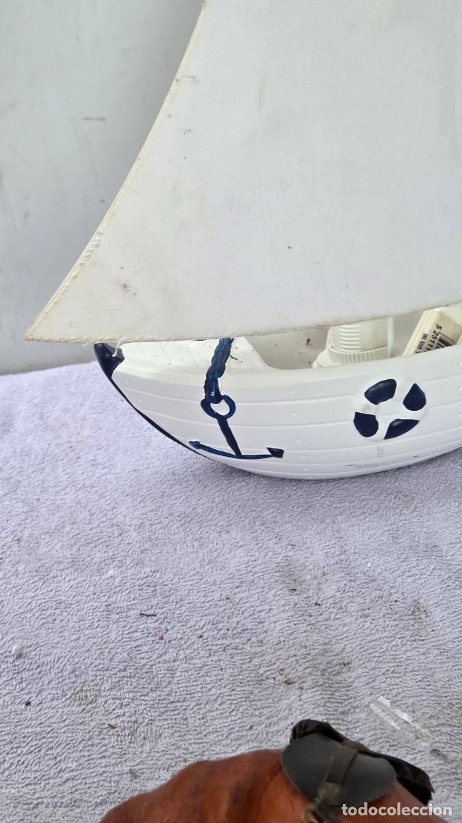 Vintage: lampara de ceramica barco - Foto 3