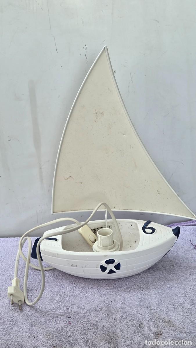 Vintage: lampara de ceramica barco - Foto 5