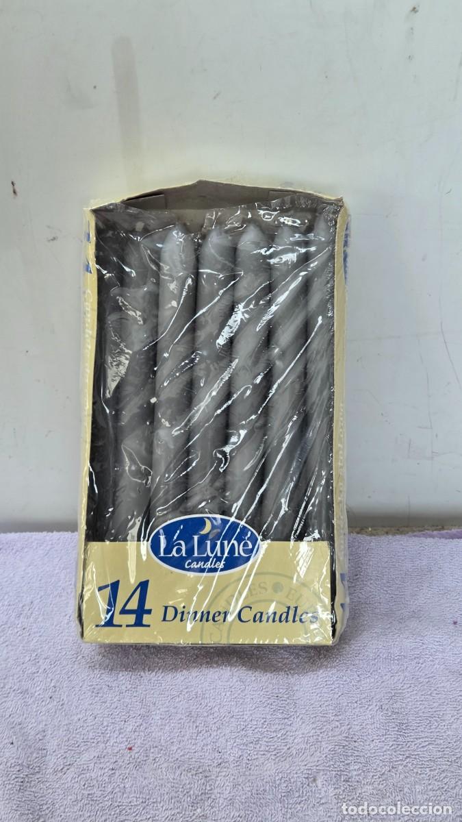 Vintage: 12 velas nuevas grises
