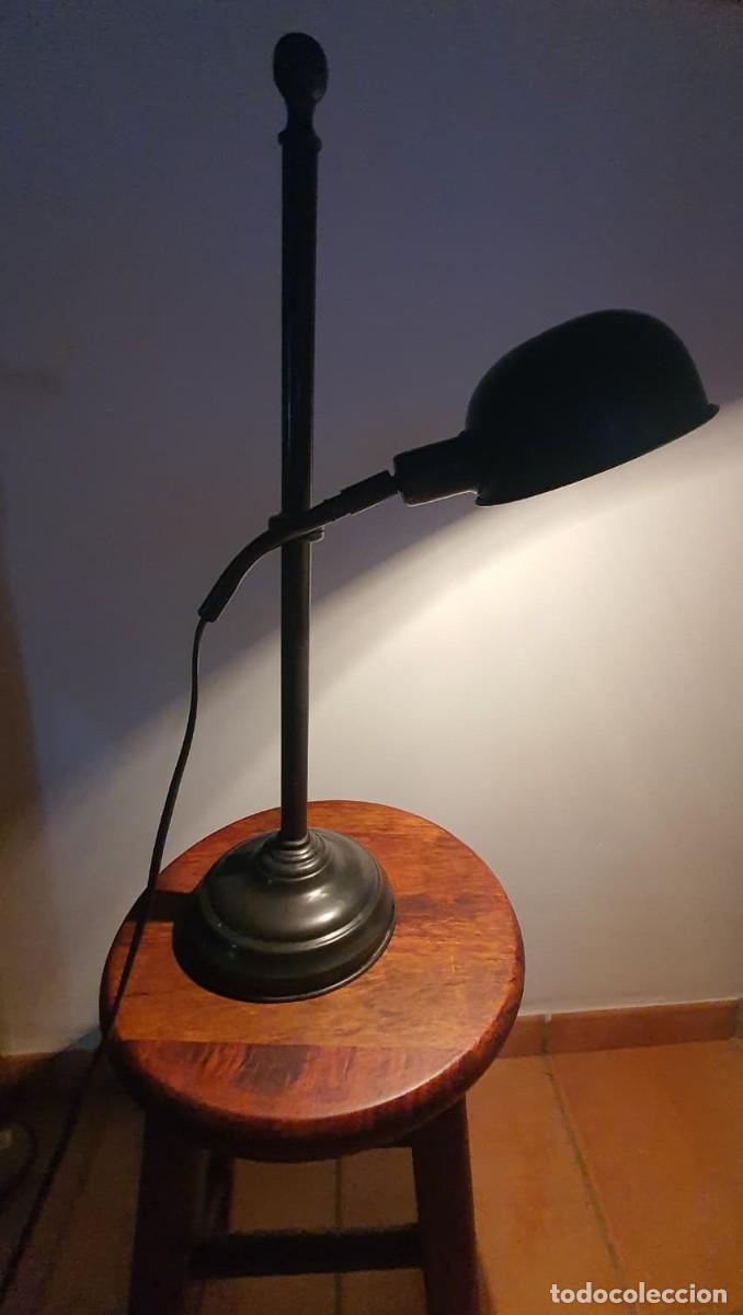 Vintage: L&aacute;mpara Escritorio Vintage Metal Negra