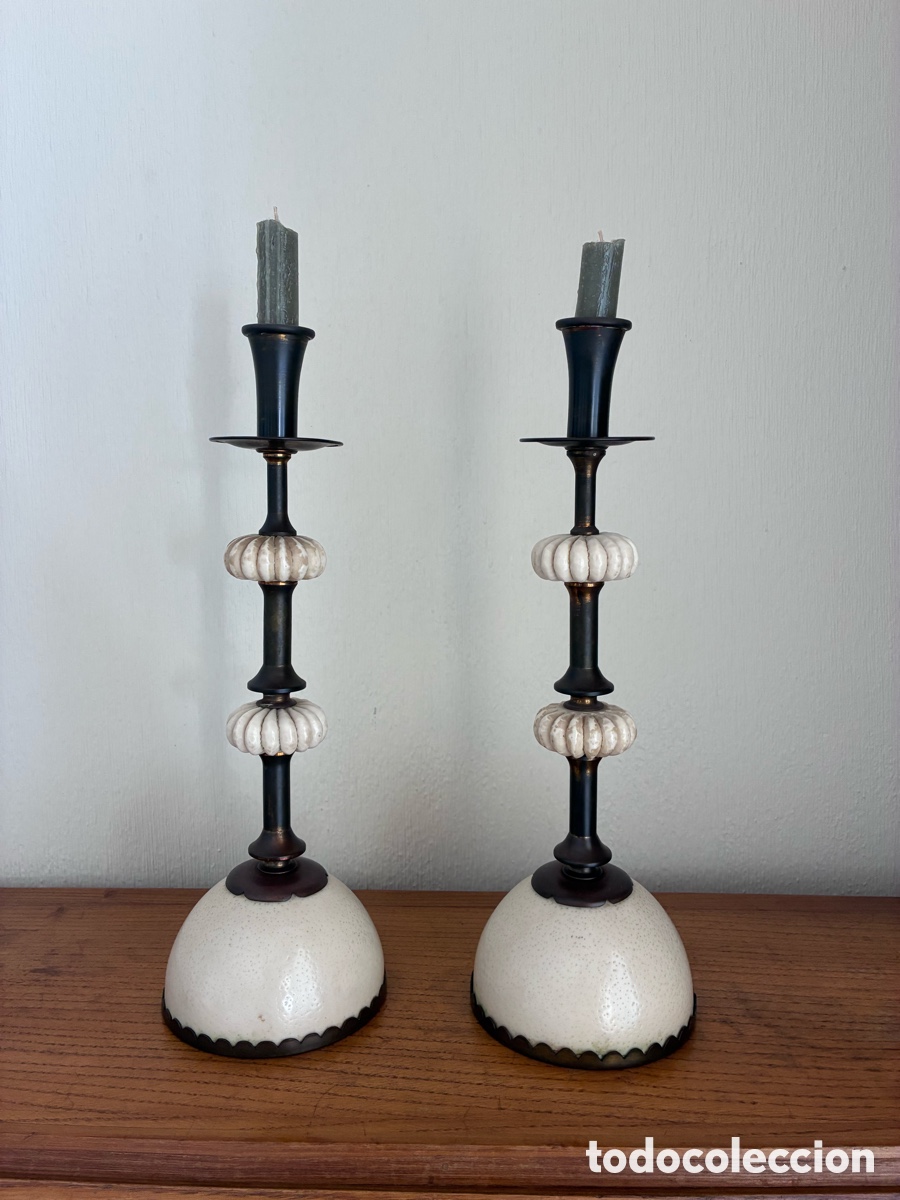 Vintage: Par de candelabros vintage