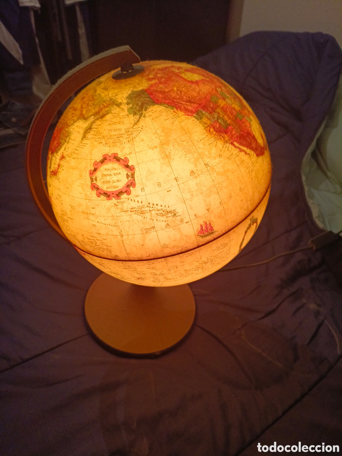 Vintage: Lampara globo terr&aacute;queo - Foto 1