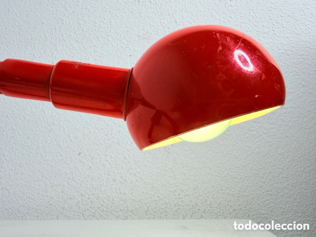 Vintage: Fase Snake Lamp Red Design Pop 1980s - Foto 4