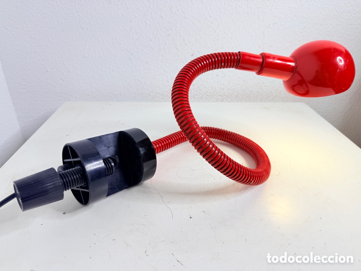 Vintage: Fase Snake Lamp Red Design Pop 1980s