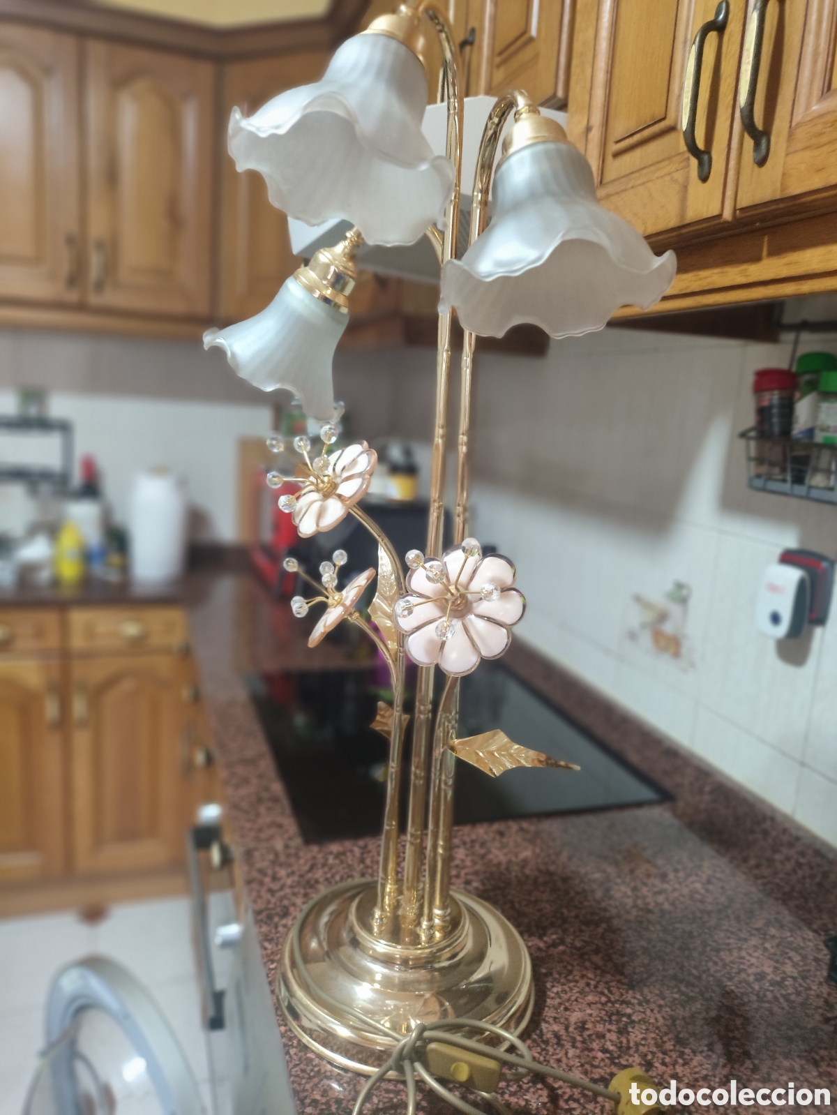 Vintage: L&aacute;mpara de mesa estilo Murano