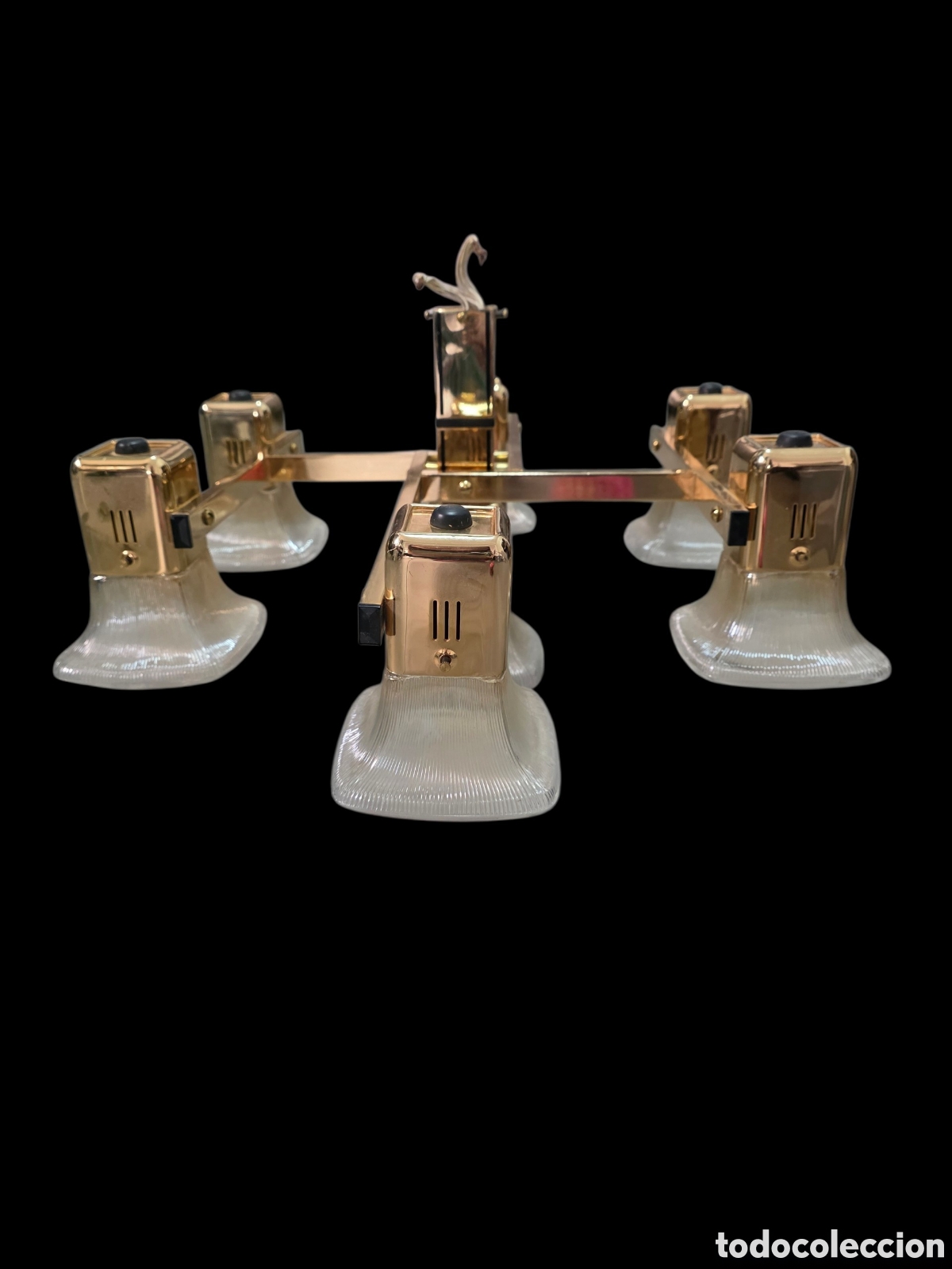 Vintage: L&aacute;mpara techo Gaetano Sciolari 7 puntos luz est&eacute;tica Space Age