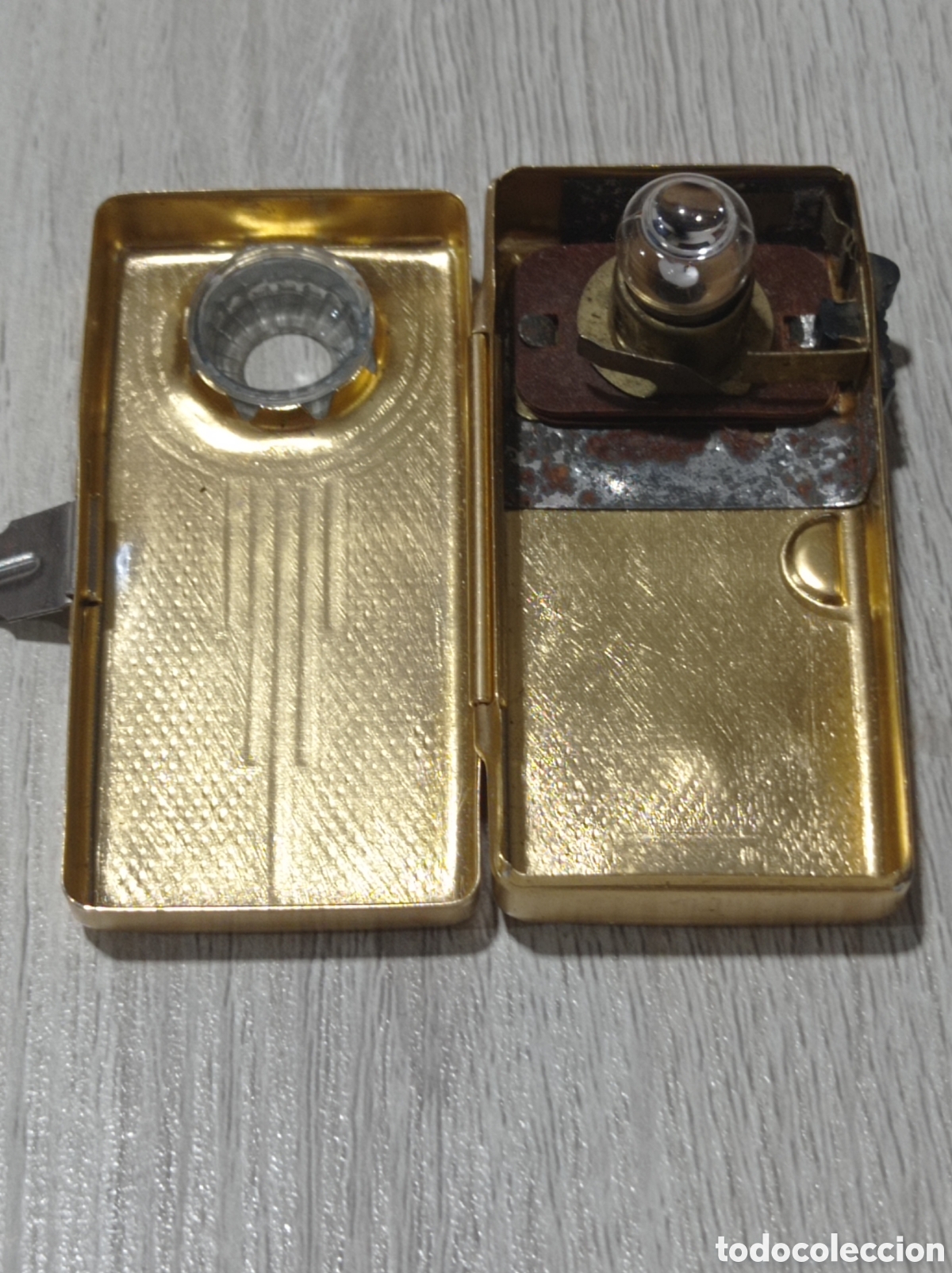 Vintage: Linterna vintage lat&oacute;n dorado - Foto 4