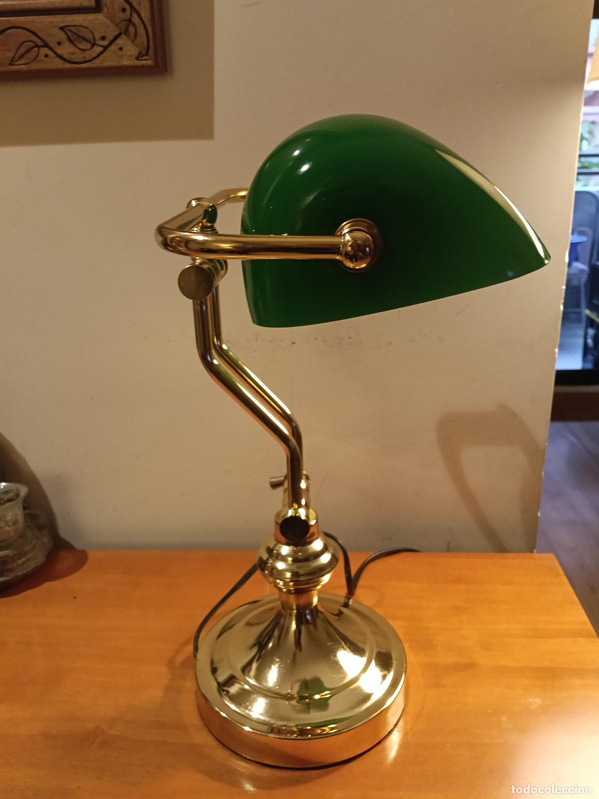 Vintage: LAMPARA ESCRITORIO TULIPA VERDE - Foto 1