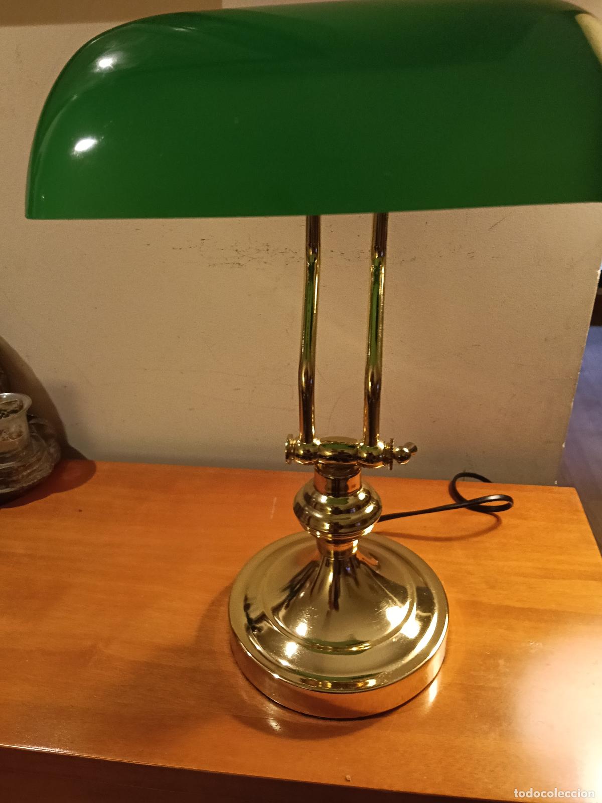 Vintage: LAMPARA ESCRITORIO TULIPA VERDE - Foto 4