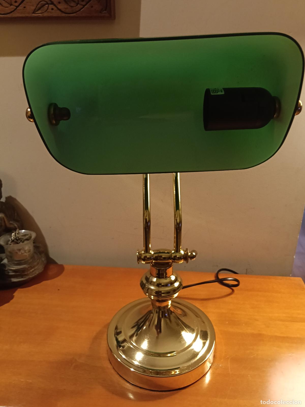 Vintage: LAMPARA ESCRITORIO TULIPA VERDE - Foto 5
