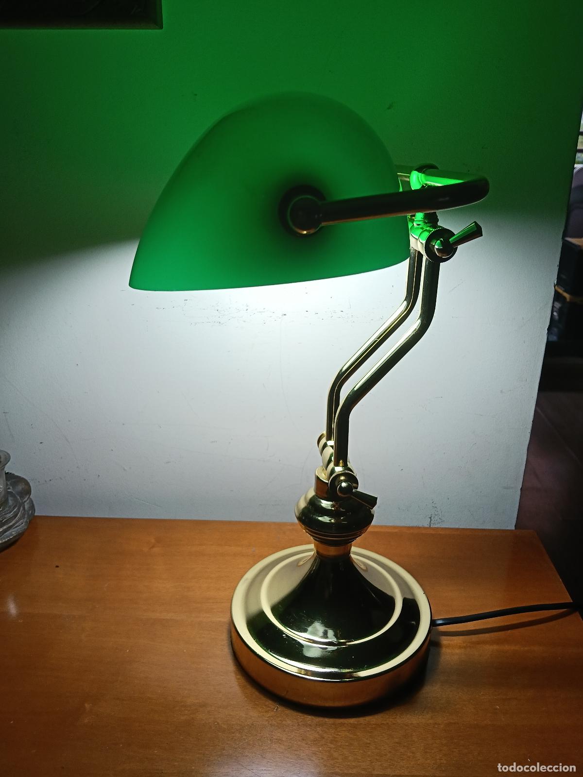 Vintage: LAMPARA ESCRITORIO TULIPA VERDE - Foto 7