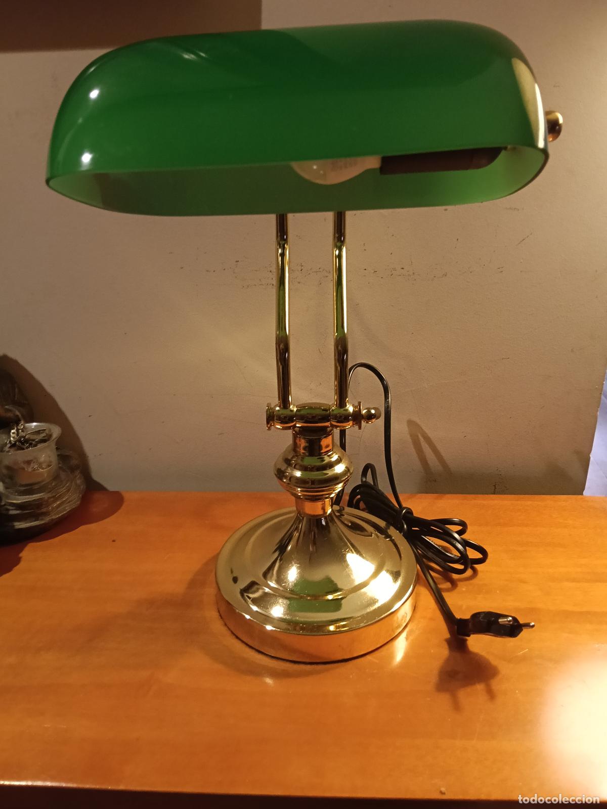 Vintage: LAMPARA ESCRITORIO TULIPA VERDE - Foto 8