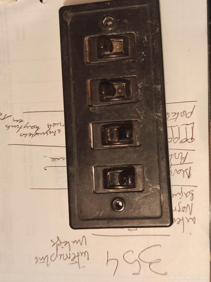 Vintage: Lote interruptores pared baquelita - Foto 4