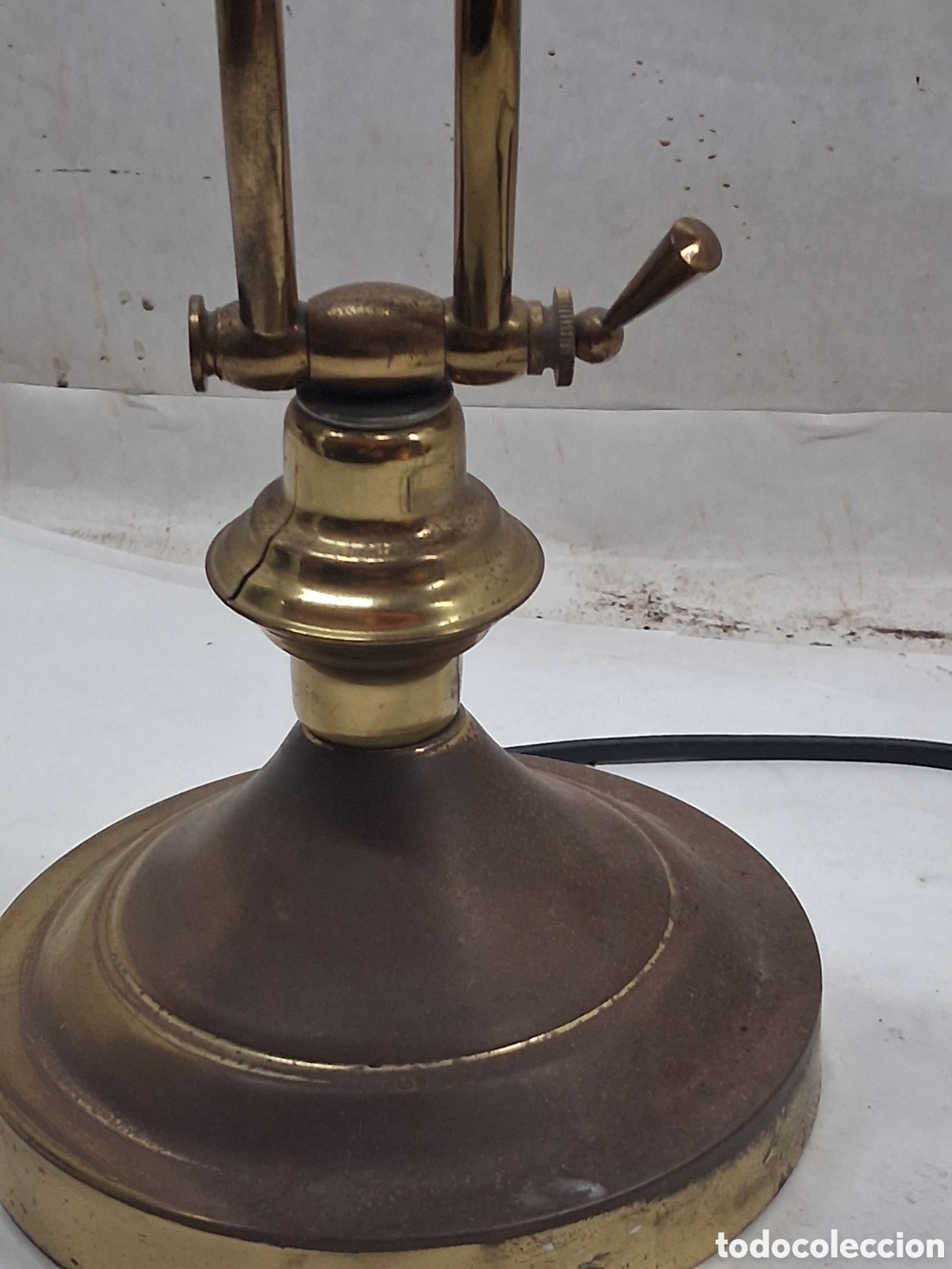 Vintage: L&aacute;mpara escritorio lat&oacute;n - Foto 4
