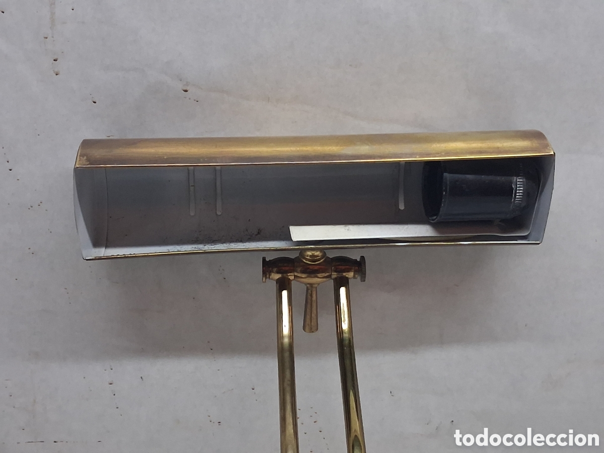 Vintage: L&aacute;mpara escritorio lat&oacute;n - Foto 5