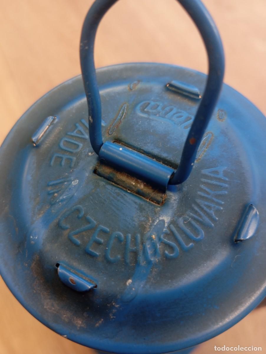 Vintage: L&aacute;mpara/ quinqu&eacute; de queroseno azul - Foto 4