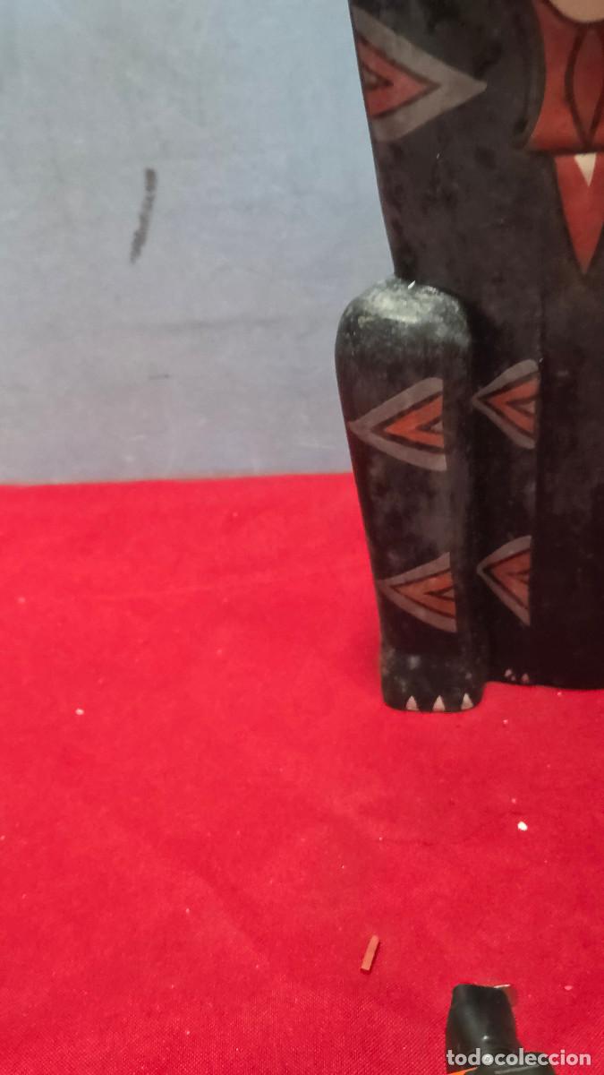 Vintage: figua gato de madera - Foto 3