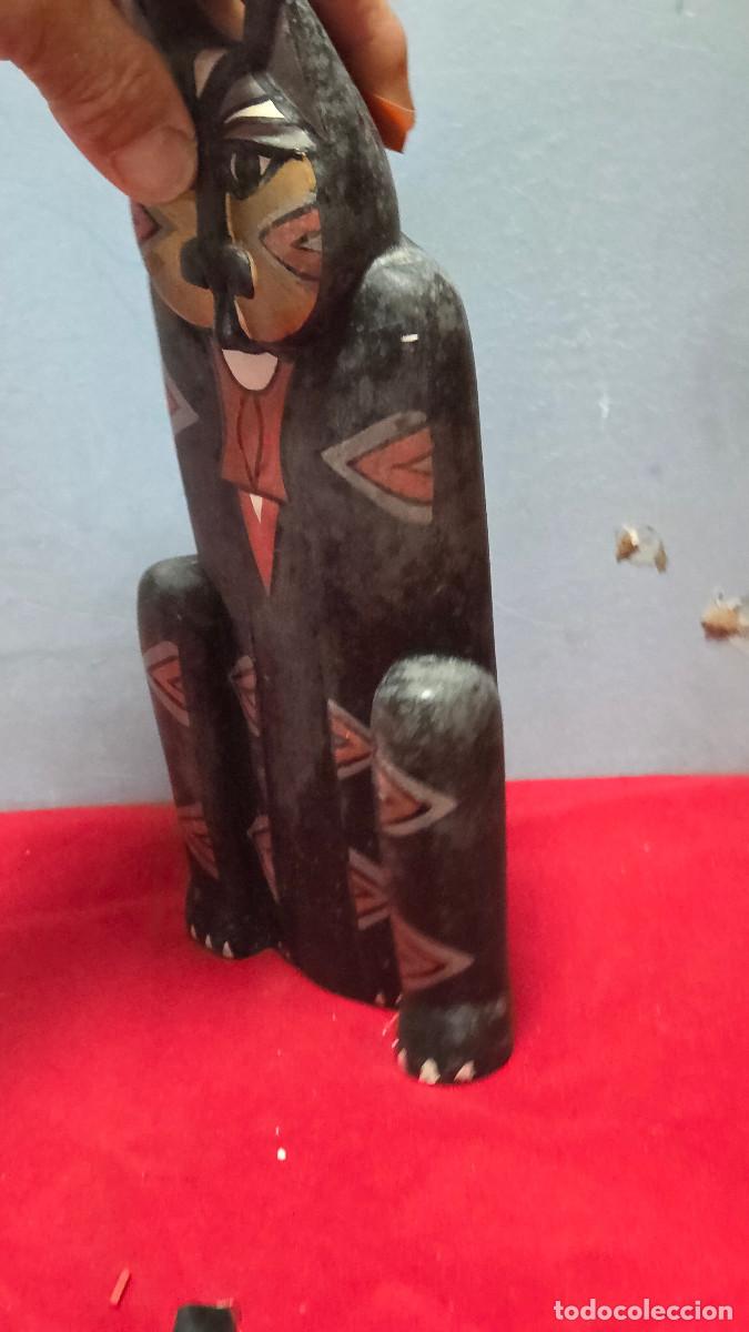 Vintage: figua gato de madera - Foto 4