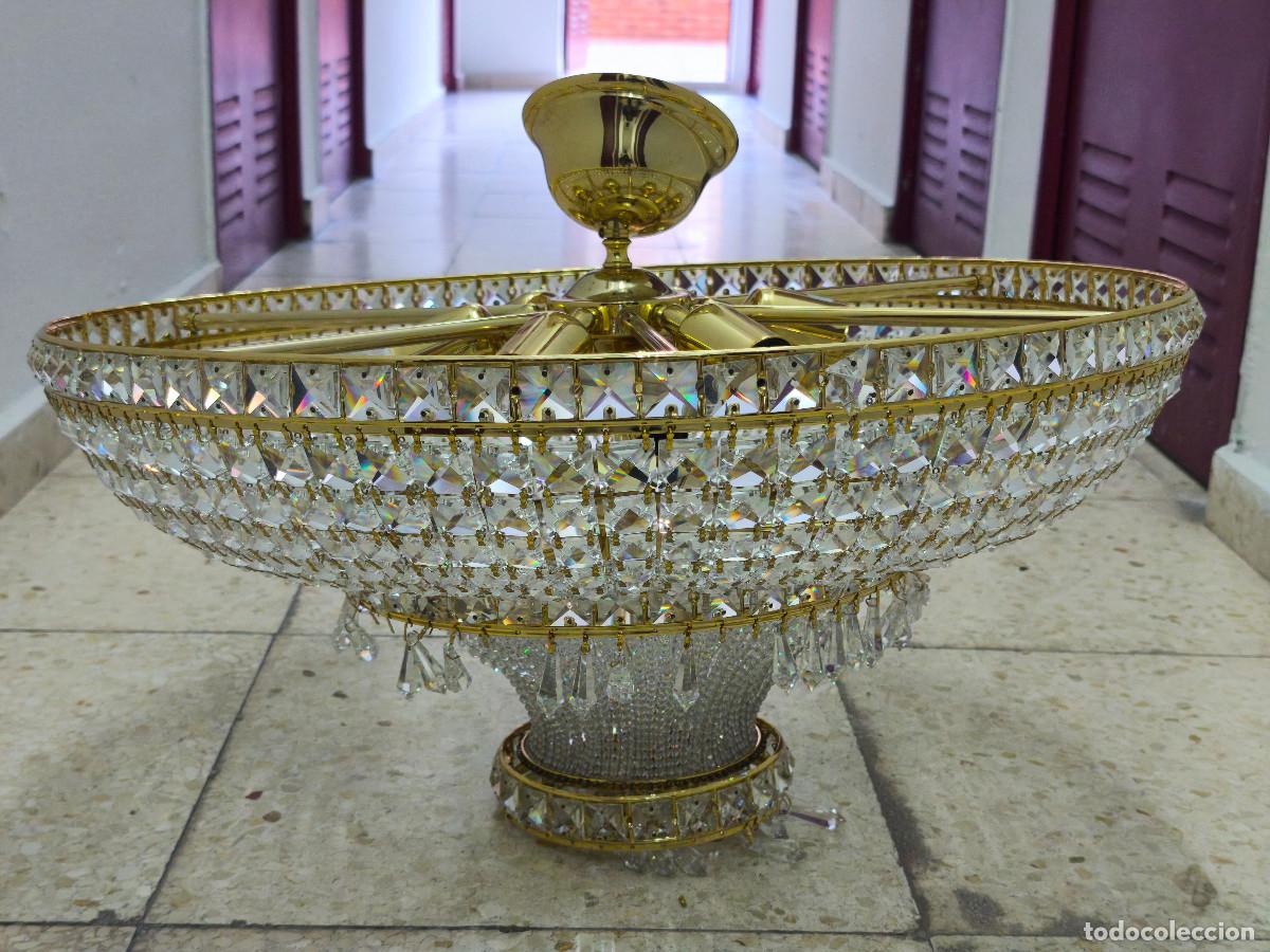 Vintage: Lampara imperio de cristal