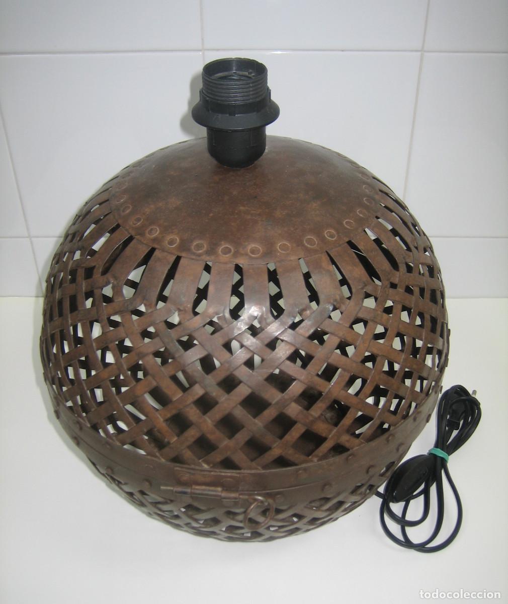 Vintage: L&Aacute;MPARA DE METAL, P&Aacute;TINA DE HIERRO. ITALIA, SIGLO XX. VINTAGE.