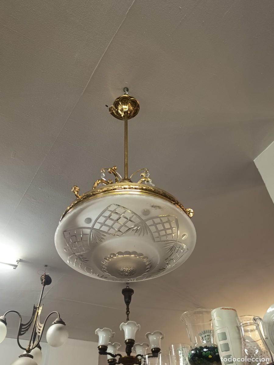 Vintage: L&aacute;mpara de techo C&uacute;pula Cristal - Foto 1
