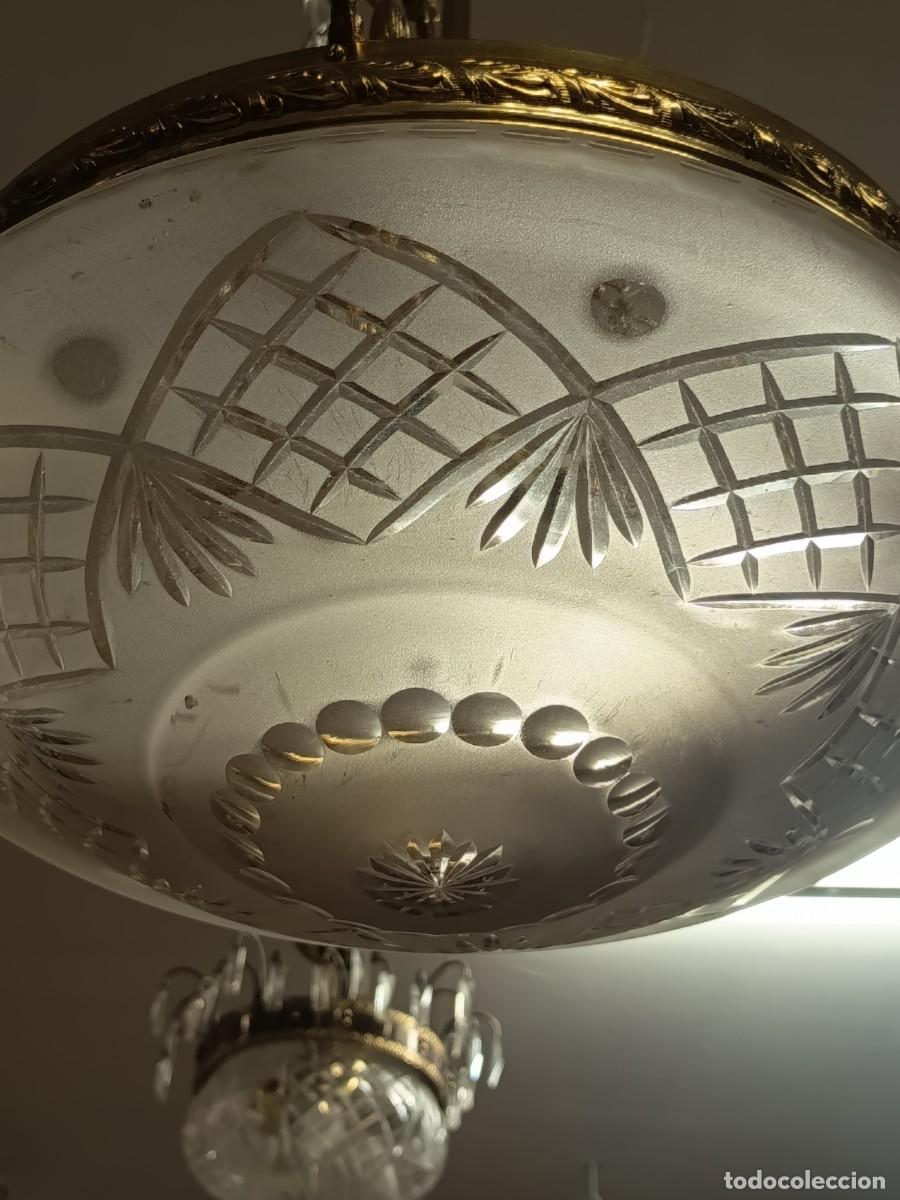 Vintage: L&aacute;mpara de techo C&uacute;pula Cristal - Foto 6