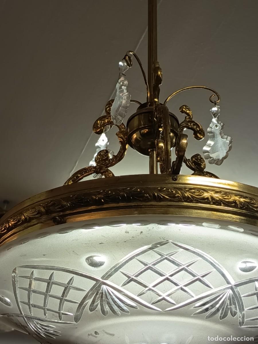 Vintage: L&aacute;mpara de techo C&uacute;pula Cristal - Foto 7