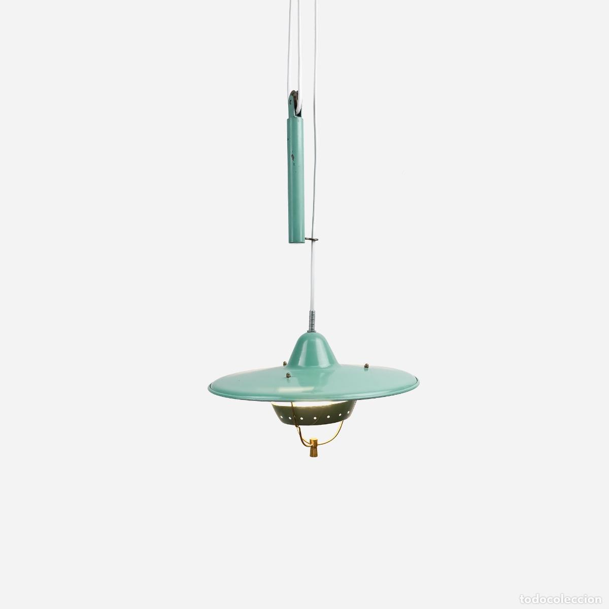 Vintage: L&aacute;mpara de techo con sistema de poleas, 1960's