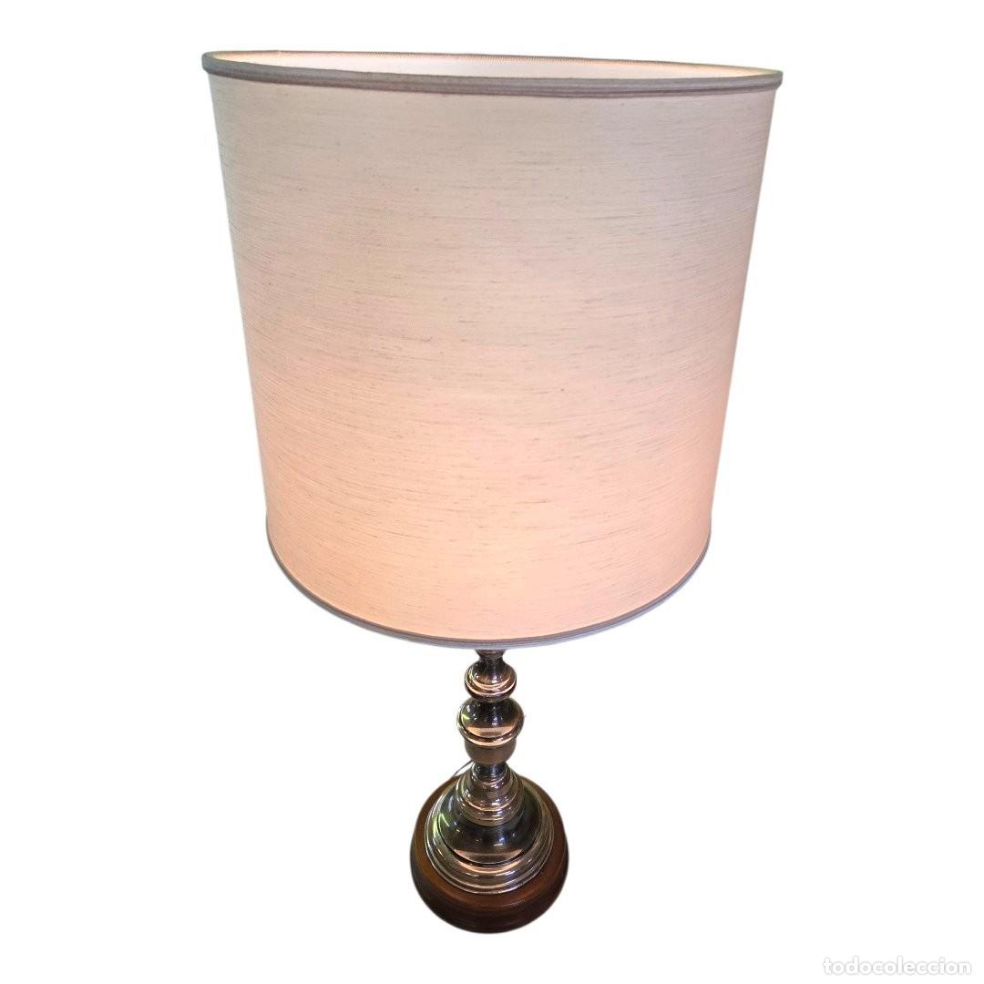 Vintage: Lampada da Tavolo Vintage in Legno e Ottone &ndash; Uber Modena (Anni '60/'70)