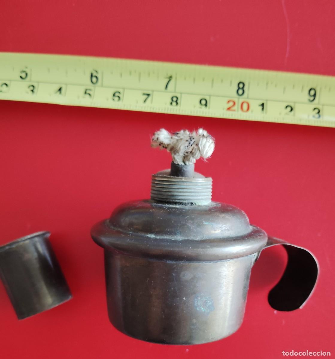Vintage: CANDIL LAMPARA PETROLEO.MINIATURA.ENVIO CERTIFICADO INCLUIDO .