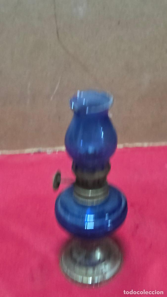 Vintage: quinque de cristal azul peque&ntilde;o - Foto 3