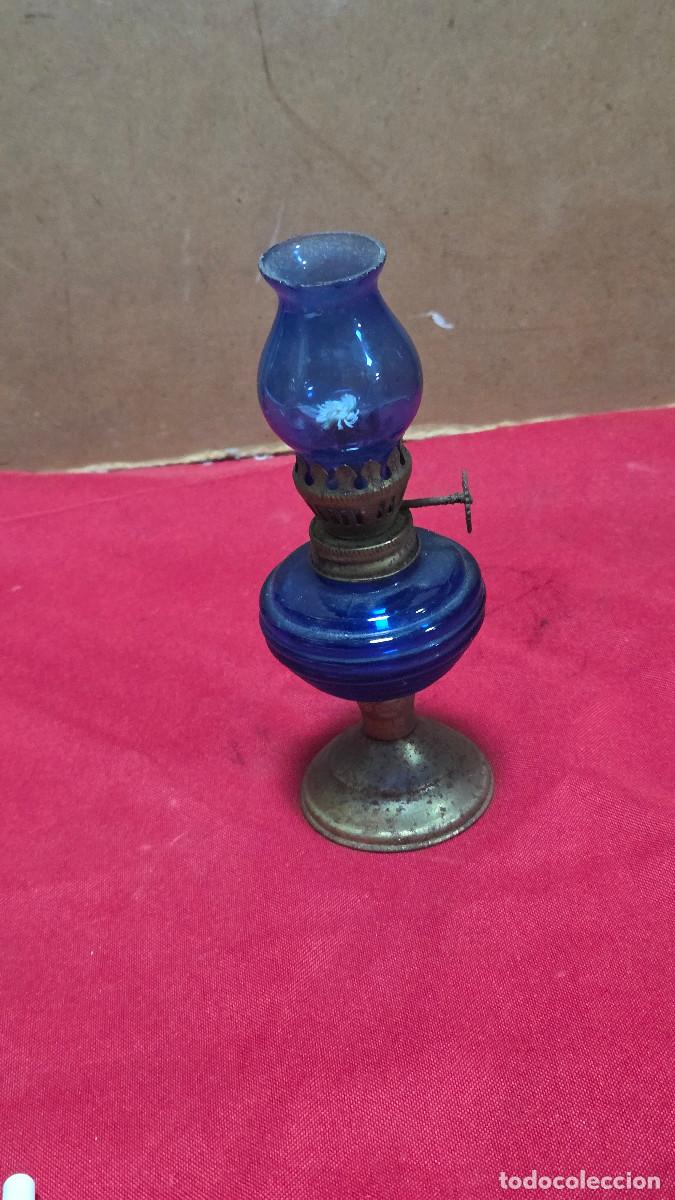 Vintage: quinque de cristal azul peque&ntilde;o - Foto 1