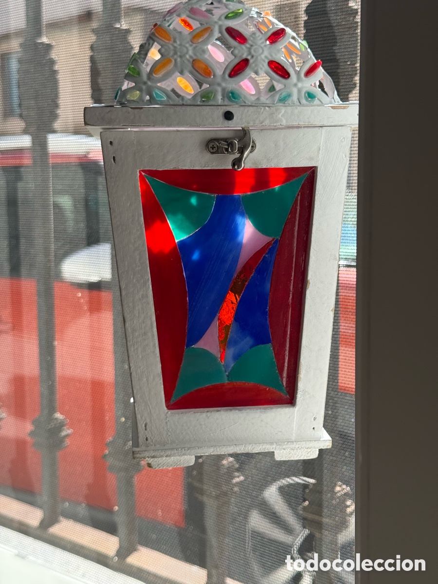 Vintage: Portavelas de vitral artesanal - Foto 5