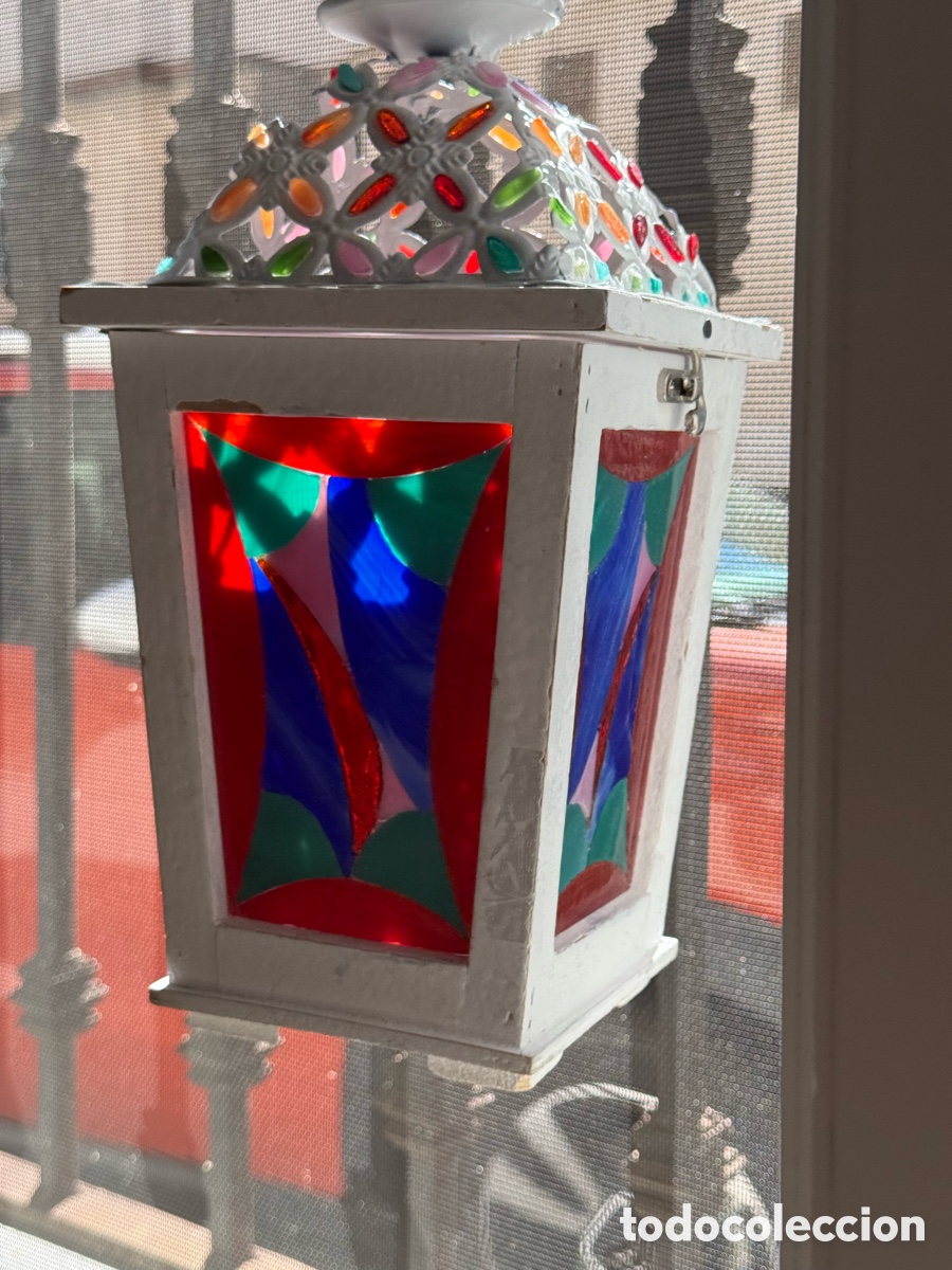 Vintage: Portavelas de vitral artesanal - Foto 7