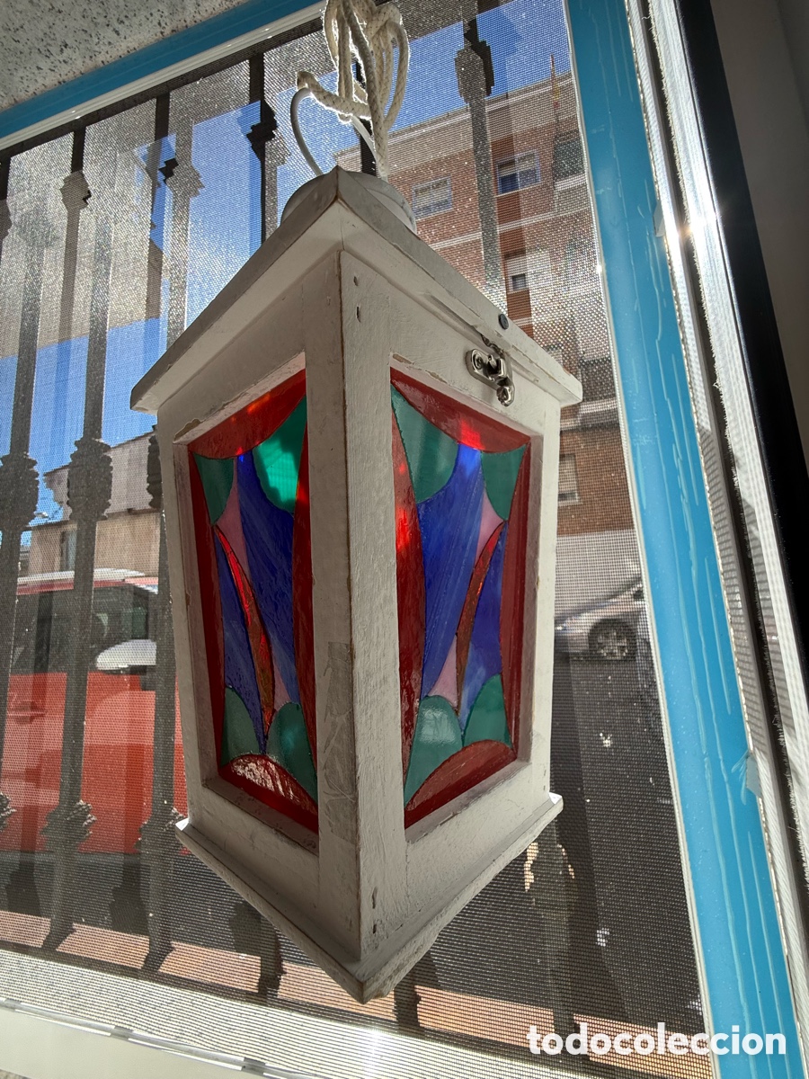 Vintage: Portavelas de vitral artesanal - Foto 9