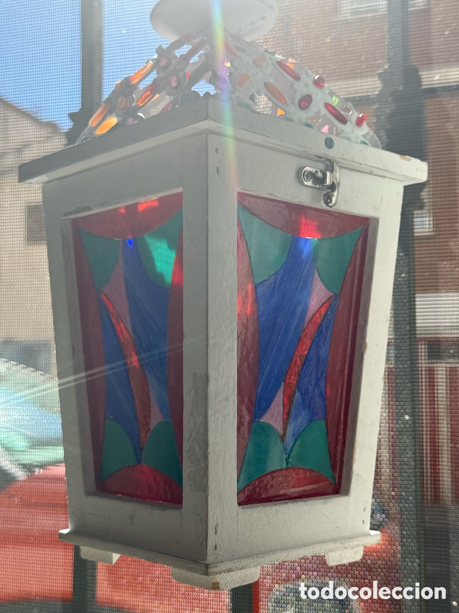 Vintage: Portavelas de vitral artesanal - Foto 10