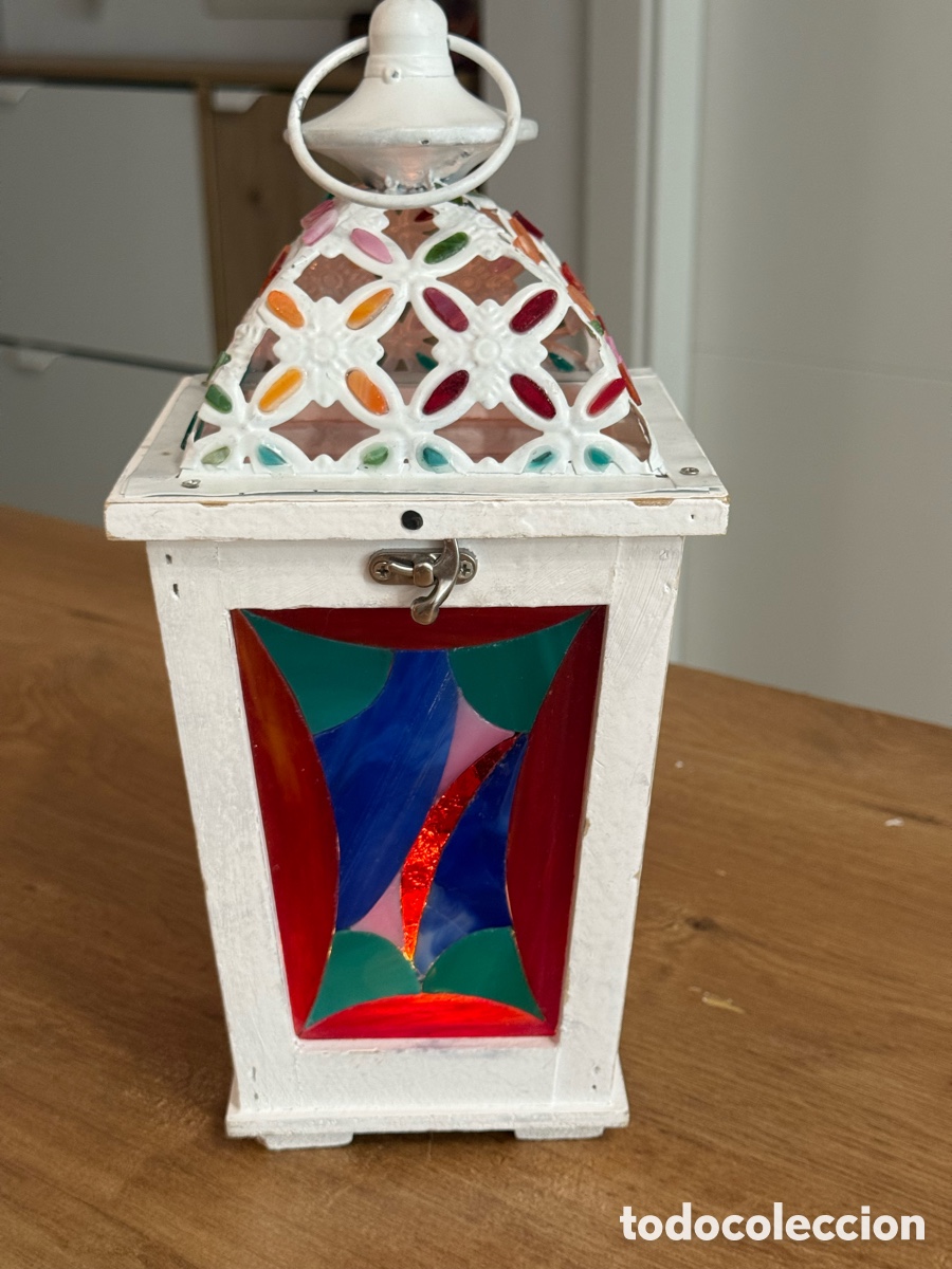 Vintage: Portavelas de vitral artesanal - Foto 16