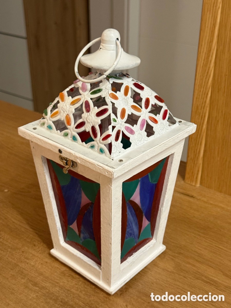 Vintage: Portavelas de vitral artesanal - Foto 20