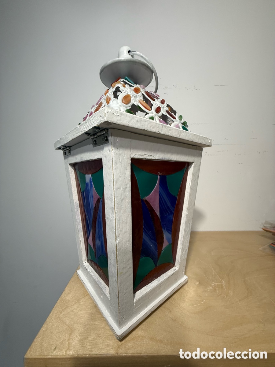Vintage: Portavelas de vitral artesanal - Foto 24