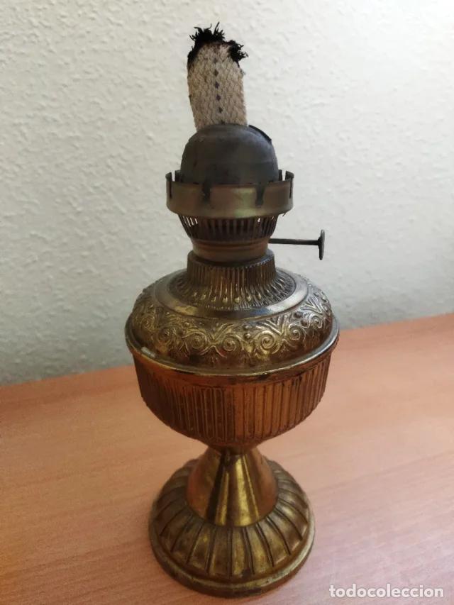 Vintage: L&aacute;mpara de aceite antigua decorativa