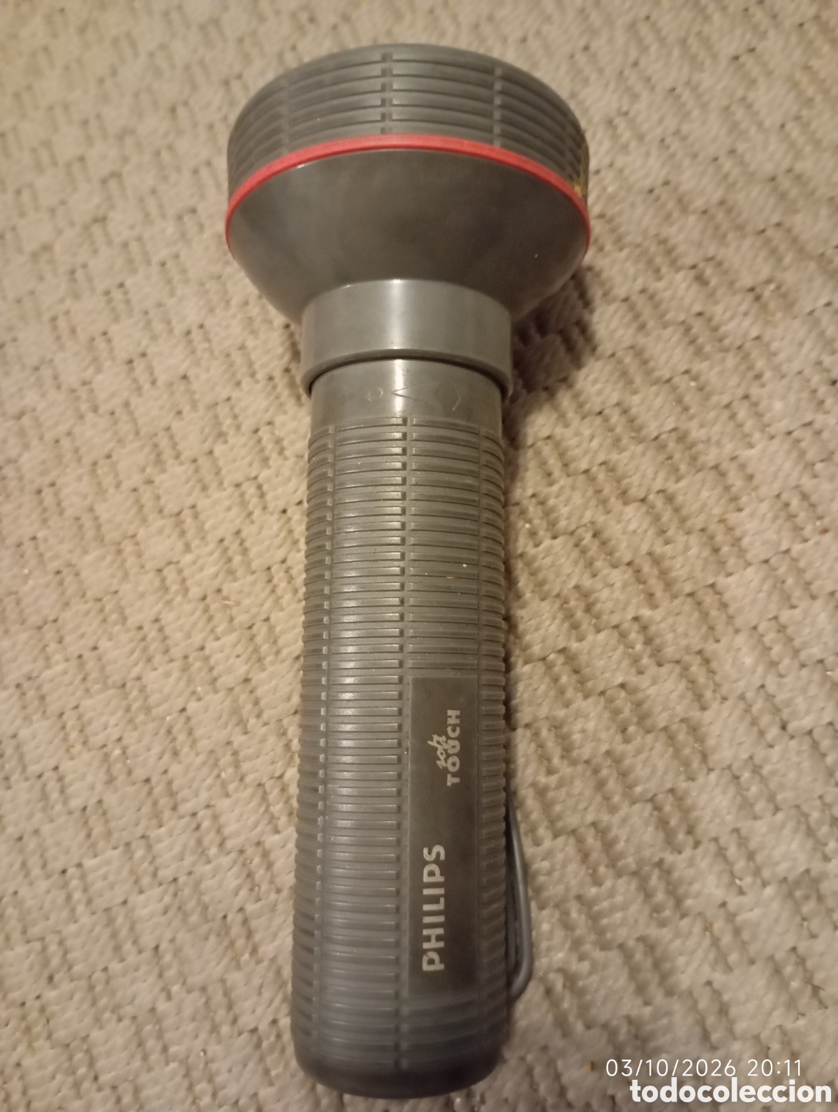 Vintage: Vintage gray Philips Soft Touch flashlight - Foto 1