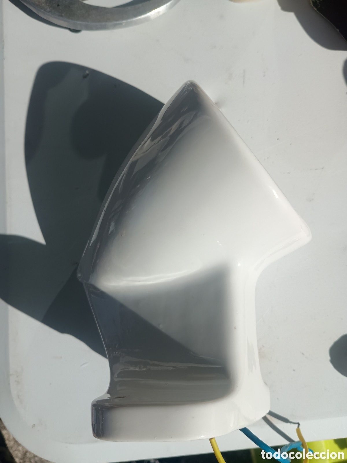 Vintage: Aplique cer&aacute;mica blanco