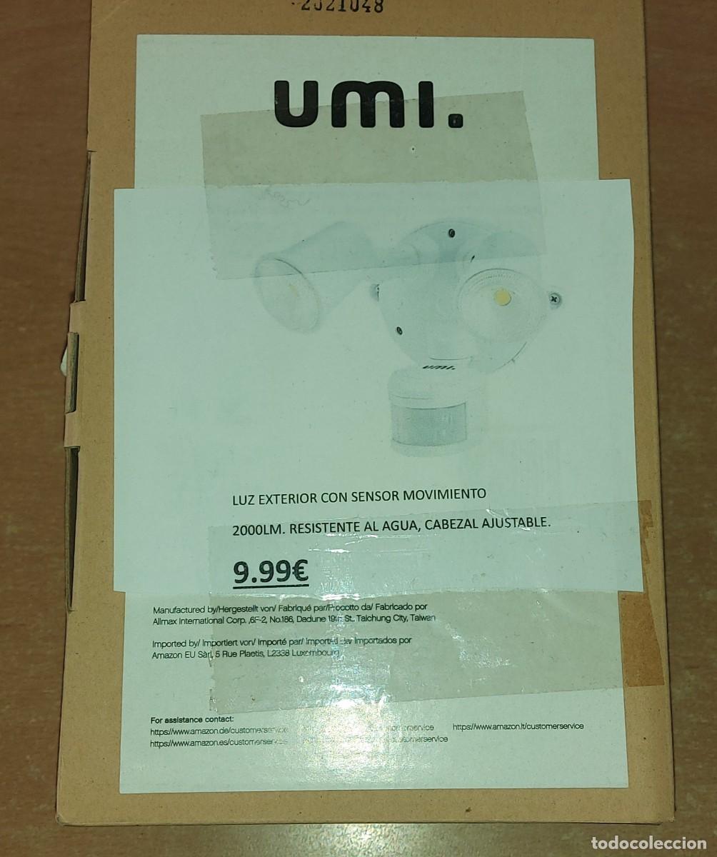 Vintage: LUZ EXTERIOR UMI CON SENSOR MOVIMIENTO NUEVA