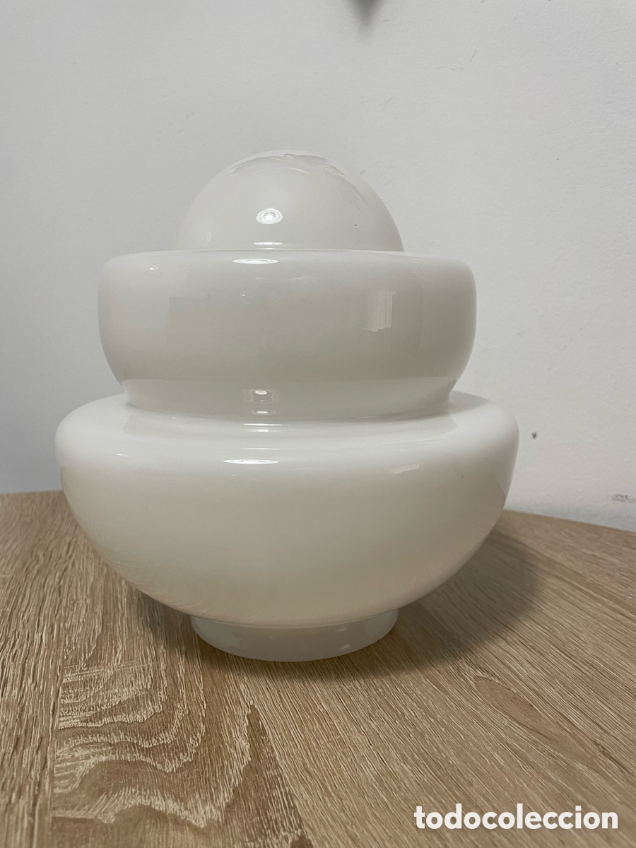 Vintage: L&Aacute;MPARA OPALINA BLANCA - Foto 7
