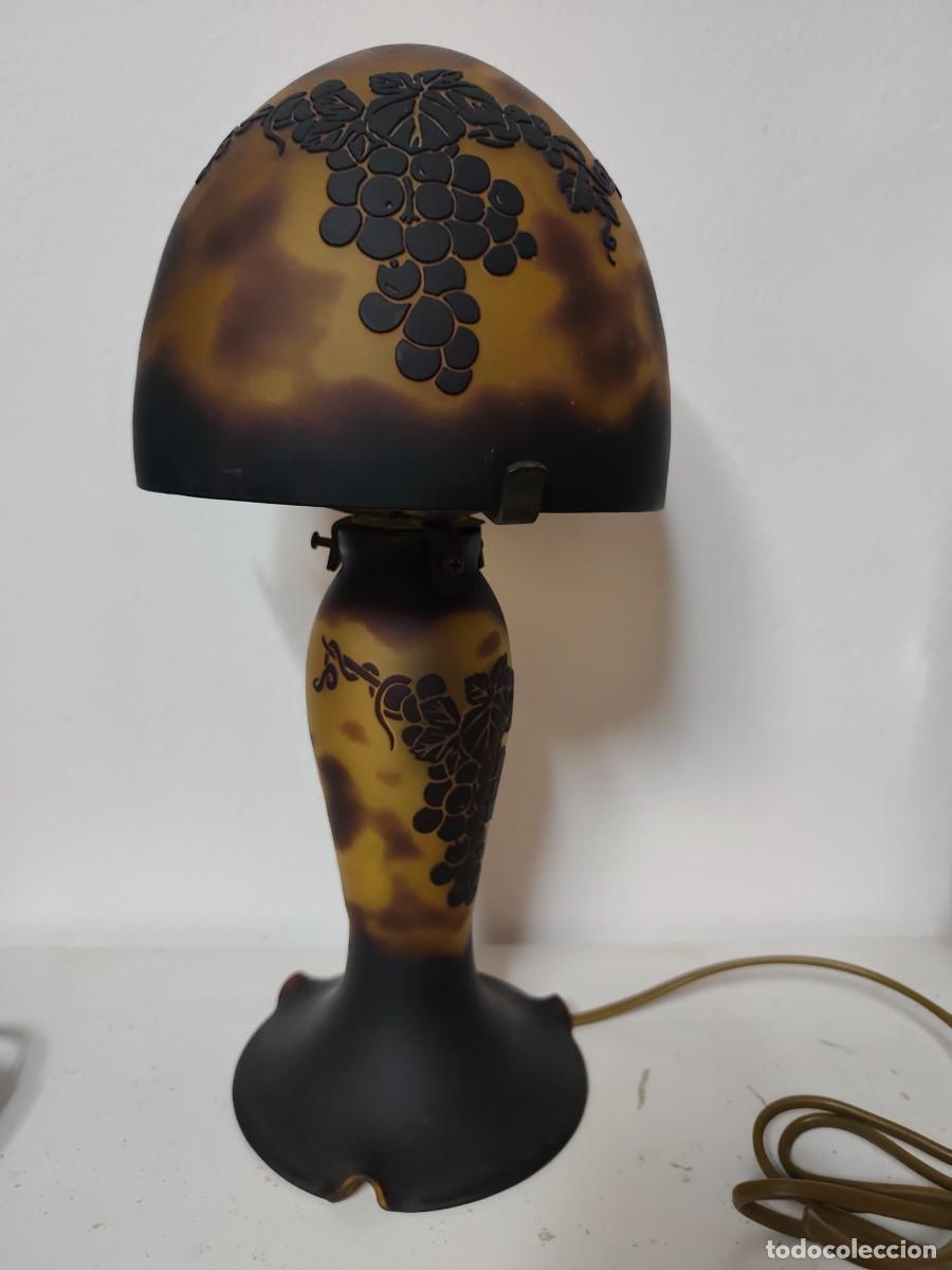 Vintage: L&aacute;mpara vidrio tipo artdeco