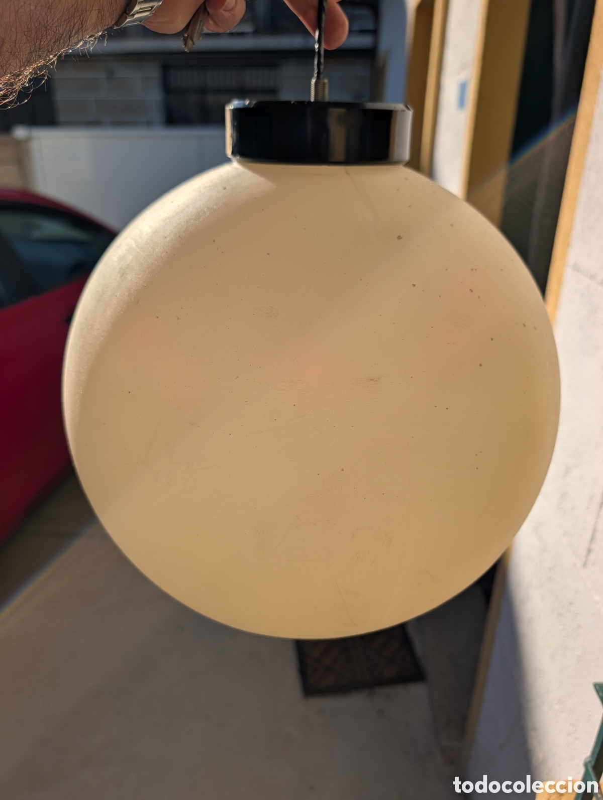 Vintage: L&aacute;mpara GLOBO de Miguel Mil&aacute; para TRAMO (1965). Versi&oacute;n Grande 35 cm. 100% Original de &Eacute;poca