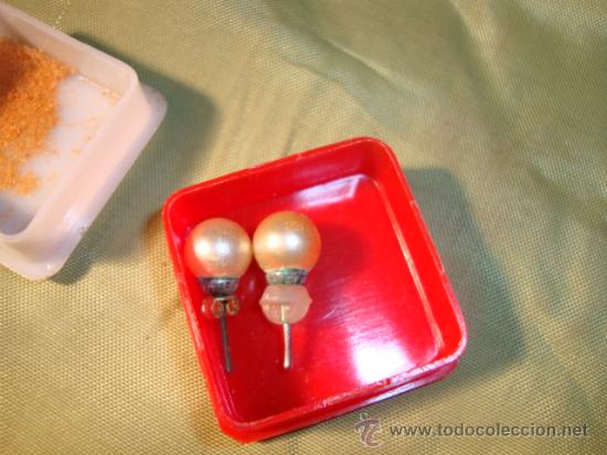 Vintage: ANTIGUA PAREJA DE PENDIENTES DE PERLAS, UNO EL CIERRE DE ORO. - Foto 2