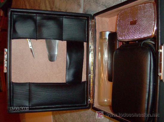 Vintage: ANTIGUO NECESER CON SUS COMPLEMENTOS - Foto 3